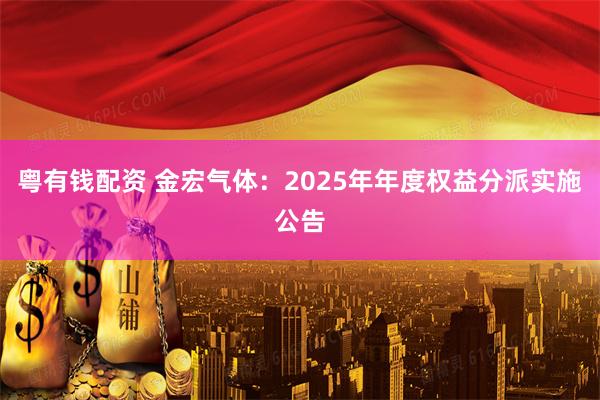 粤有钱配资 金宏气体：2025年年度权益分派实施公告