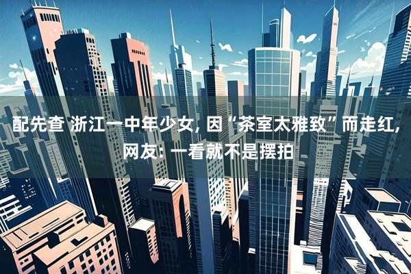 配先查 浙江一中年少女, 因“茶室太雅致”而走红, 网友: 一看就不是摆拍